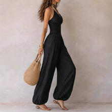 Slim-Fitting Body-Concealing Travel Halter Neck Sexy Casual Comfortable Jumpsuit