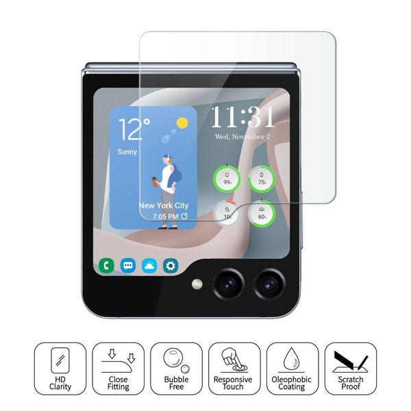 Samsung Galaxy Z Flip Screen Protector – Full Screen Tempered Glass Anti-Spy Film