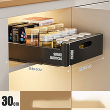 Kitchen Pull-out Drawer Dish Rack Kitchen Storage Sliding Bowls Dishes Drainer Storage Rack Sink Cabinet Tableware Organizer