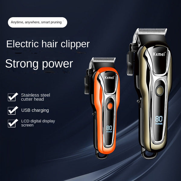 Professional Hair Clipper for Men – USB Rechargeable 2000mAh Cordless Trimmer