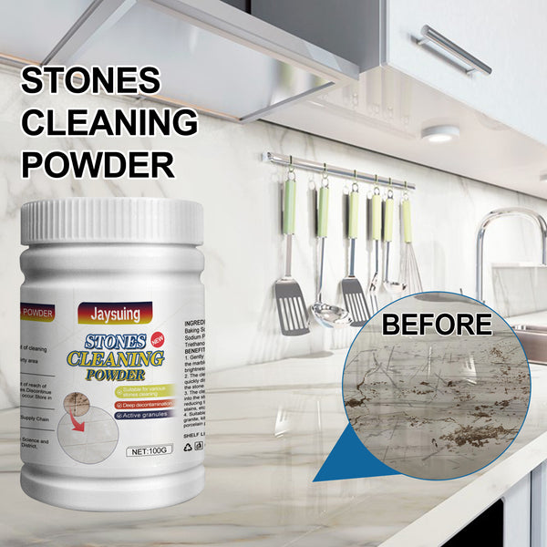 Stone Cleaning Powder, Household Kitchen Countertop Marble Tile Stain.