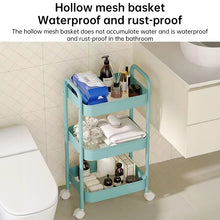 3 Tier Rolling Storage Cart – Slim Metal Utility Organizer with Wheels for Kitchen & Bathroom