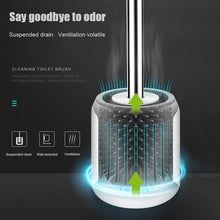 Silicone TPR Toilet Brush Wall-mounted Cleaning Brush For Bathroom.