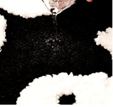 Flocked carpet entrance door floor mat.