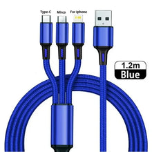 3-in-1 Fast Charging Cable 1.2M – USB Multi Charging Cord