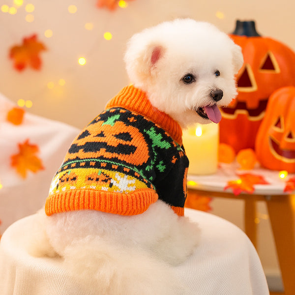 Pet Clothes Autumn Winter Cartoon Pumpkin Design.