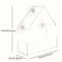 Window Bird Feeder, Triangular House-Shaped Plastic Acrylic Bird Feeder, Acrylic Pet Bird Feeder