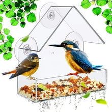 Window Bird Feeder, Triangular House-Shaped Plastic Acrylic Bird Feeder, Acrylic Pet Bird Feeder