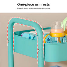 3 Tier Rolling Storage Cart – Slim Metal Utility Organizer with Wheels for Kitchen & Bathroom