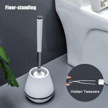 Silicone TPR Toilet Brush Wall-mounted Cleaning Brush For Bathroom.