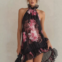 Chiffon Printed Off- Shoulder