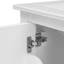 24 Inch White Bathroom Vanity with Ceramic Sink – 1 Drawer & Double Door Cabinet