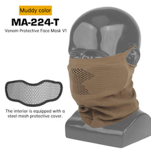 Airsoft Mesh Mask with Neck Gaiter – Half Face Protection for Paintball, Airsoft & Cosplay