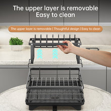 Adjustable Stainless Steel Dish Drying Rack – Kitchen Countertop Organizer