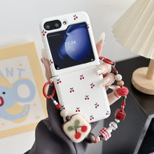 Cherry Blossom Flip Phone Case – PC Protective Case with Chain