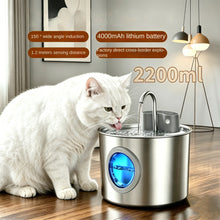 2.2L Automatic Cat Water Fountain – 304 Stainless Steel Pet Water Dispenser