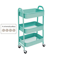 3 Tier Rolling Storage Cart – Slim Metal Utility Organizer with Wheels for Kitchen & Bathroom