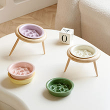 Ceramic Slow Feeding Elevated Cat Bowl Neck Support.