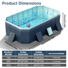 Large Foldable Family Swimming Pool – Non-Inflatable Above Ground Pool for Adults & Kids