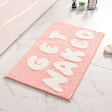 Flocked carpet entrance door floor mat.