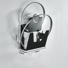 Wall-Mounted Space Aluminum Pot Cover Storage Rack.