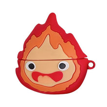 Cartoon 3D Fire Devil AirPods Case – Soft Silicone Protective Cover