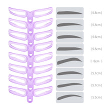 8-Piece Eyebrow Stencil Kit – Reusable Brow Shaping Templates with Handle