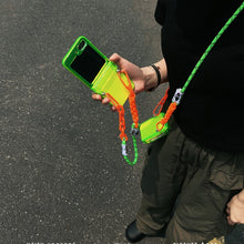 Samsung Z Flip Crossbody Phone Case - Fluorescent Green
