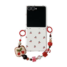 Cherry Blossom Flip Phone Case – PC Protective Case with Chain