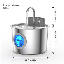 2.2L Automatic Cat Water Fountain – 304 Stainless Steel Pet Water Dispenser
