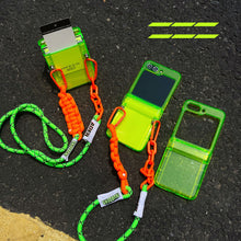 Samsung Z Flip Crossbody Phone Case - Fluorescent Green
