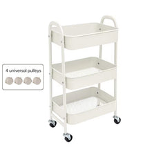 3 Tier Rolling Storage Cart – Slim Metal Utility Organizer with Wheels for Kitchen & Bathroom