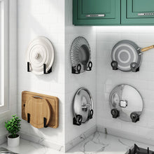 Wall-Mounted Space Aluminum Pot Cover Storage Rack.
