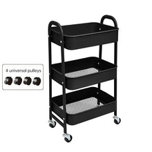3 Tier Rolling Storage Cart – Slim Metal Utility Organizer with Wheels for Kitchen & Bathroom
