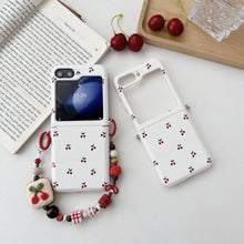 Cherry Blossom Flip Phone Case – PC Protective Case with Chain
