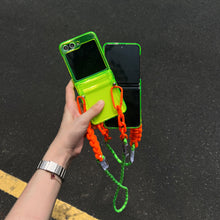 Samsung Z Flip Crossbody Phone Case - Fluorescent Green