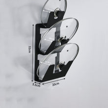 Wall-Mounted Space Aluminum Pot Cover Storage Rack.