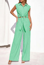 Spring Summer Women Striped Buttoned