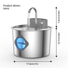 2.2L Automatic Cat Water Fountain – 304 Stainless Steel Pet Water Dispenser
