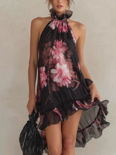 Chiffon Printed Off- Shoulder