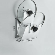 Wall-Mounted Space Aluminum Pot Cover Storage Rack.