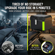 45L Motorcycle Top Case – Large Capacity Waterproof Rear Trunk for Scooter, E-Bike & Motorcycle