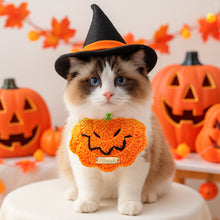 Pet Accessory Halloween Gold Label Knit Bandana Cat Dog Bib Ghost Festival.