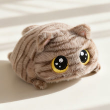 Cute Plush Cat Squishy Emotional Companion Stress Relief Soothing Super Soft Down Cotton Round-Eyed Cat Stackable Toy