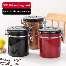 304 Stainless Steel Sealed Jar Coffee Bean Storage.