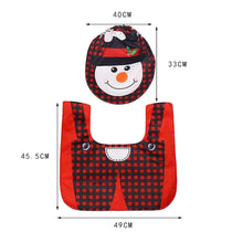 Christmas Toilet Decoration Set – Santa Claus Plush Bathroom Decor