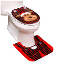 Christmas Toilet Decoration Set – Santa Claus Plush Bathroom Decor