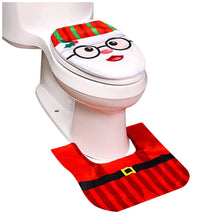 Christmas Toilet Decoration Set – Santa Claus Plush Bathroom Decor