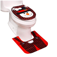 Christmas Toilet Decoration Set – Santa Claus Plush Bathroom Decor