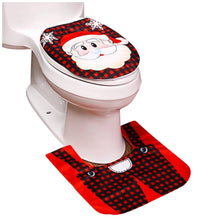 Christmas Toilet Decoration Set – Santa Claus Plush Bathroom Decor